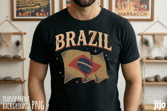 Download Brazil Flag Patriotic Vintage PNG - Premium Bundle