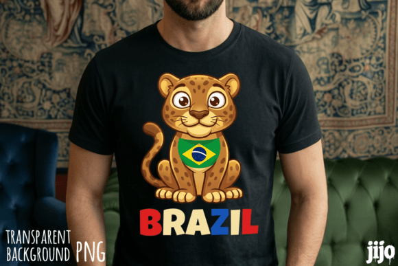 Download Brazil Leopard Flag Cartoon PNG - Premium Resources