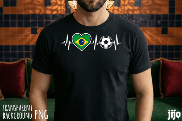Download Brazil Heart Soccer Flag PNG - Premium Resources