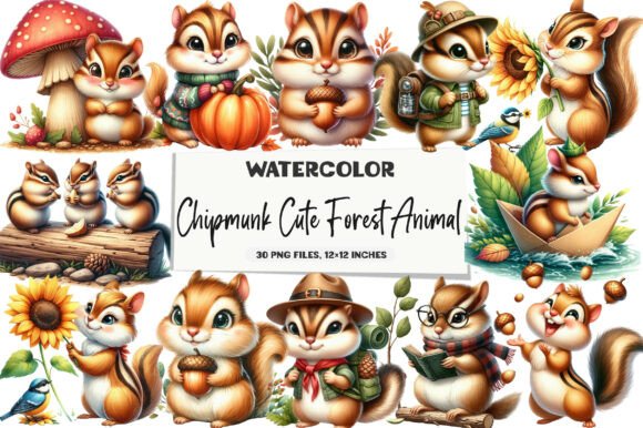 Download Chipmunk Cute Forest Animal Clipart - Forest animal clipart Collection