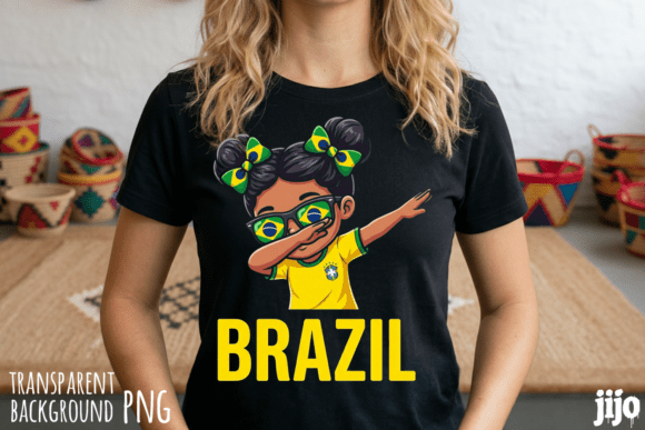 Download Brazil Girl Dabbing Flag PNG - Premium Bundle