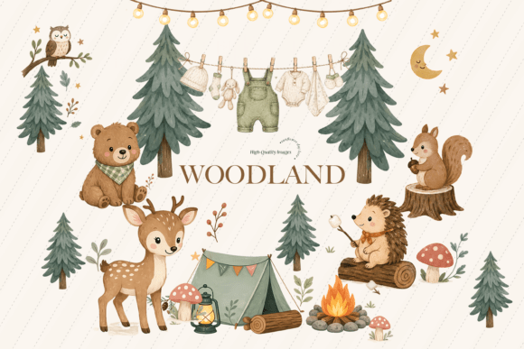 Download Cute Woodland Forest Animal Clipart - Forest animal clipart Collection
